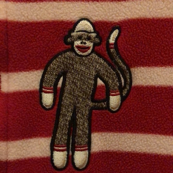 Sock monkey Onesie footed pajamas! - Picture 2 of 5
